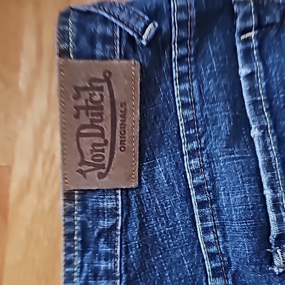 VINTAGE Von Dutch Original Denim Medium Skirt - Picture 3 of 6